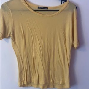 brandy melville yellow t-shirt